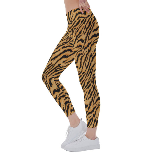 Animal Print - Tiger - Women's Yoga Leggings