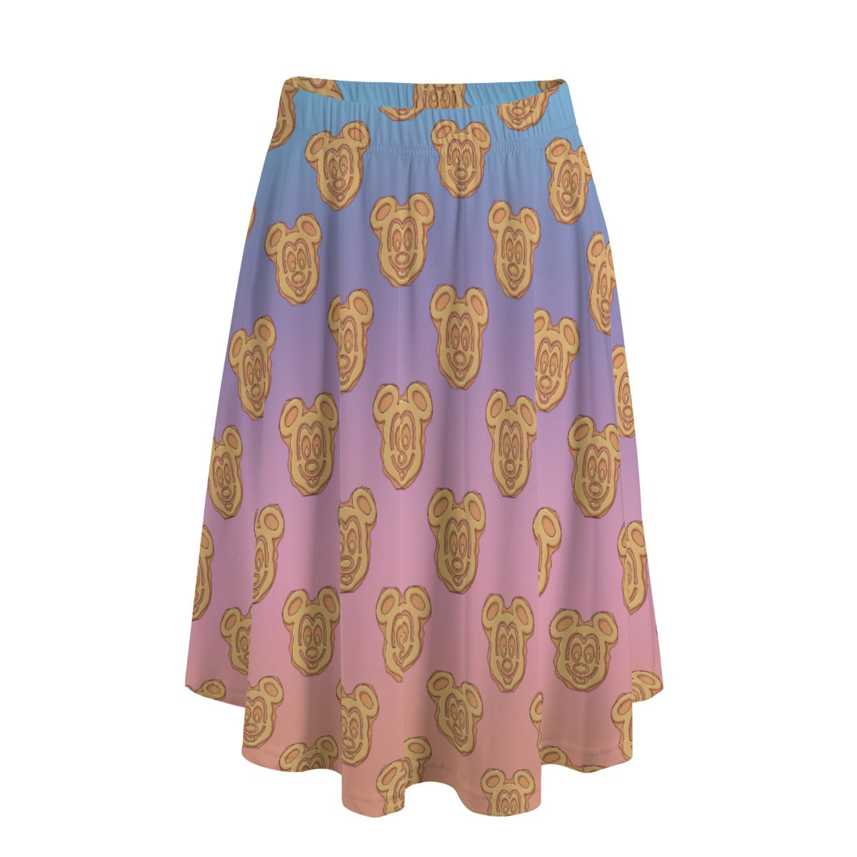 Rainbow Mouse Waffles - Women’s Pocket Midi Skirt