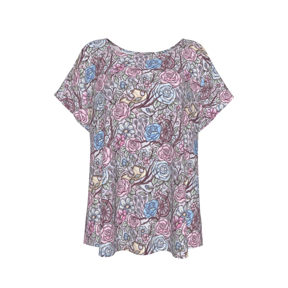 Fairytale Florals – Sleeping Enchantment - Women’s Relaxed Fit Scoop Tee