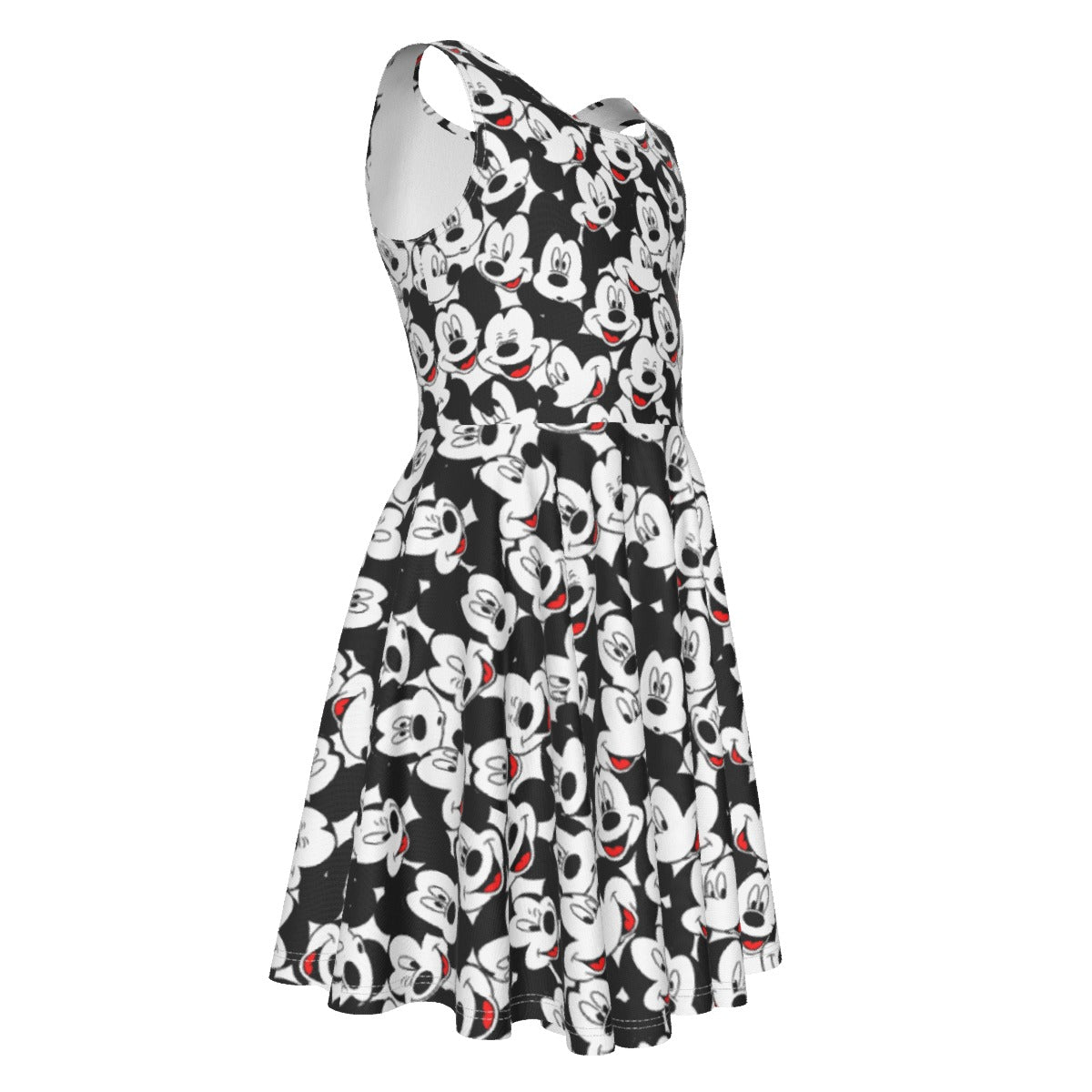 Many Faces of Classic Mouse - Kid's Sleeveless Skater Dress