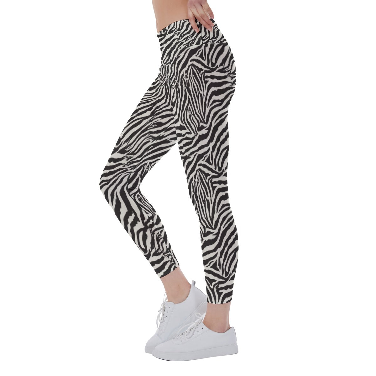 Animal Print - Zebra - Women's Yoga Leggings