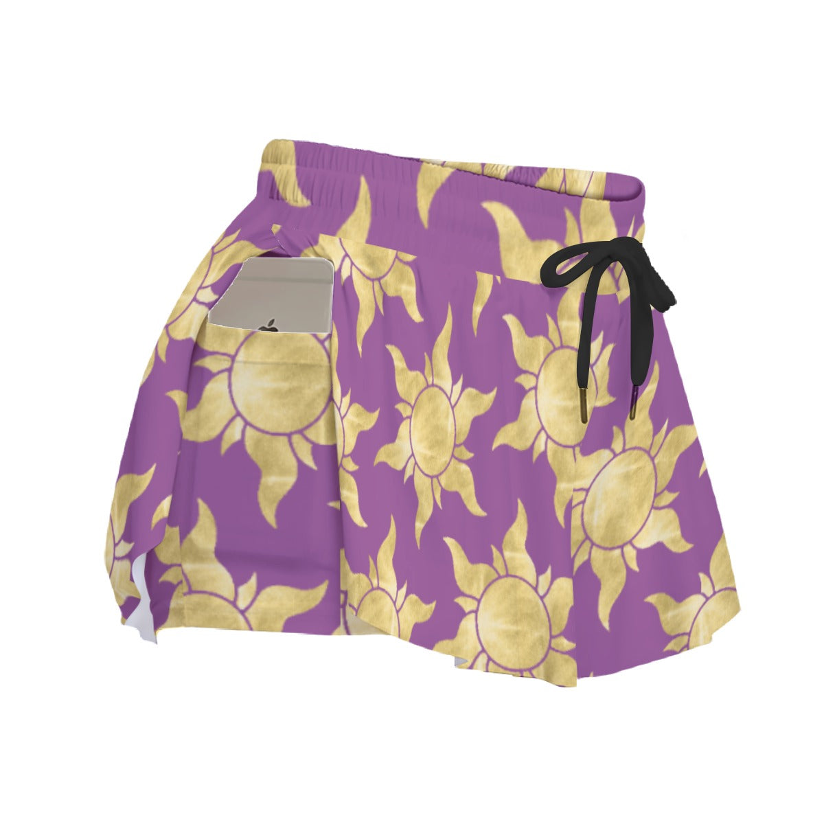 Golden Sun Symbols - Women's Flowy Pocket Shorts