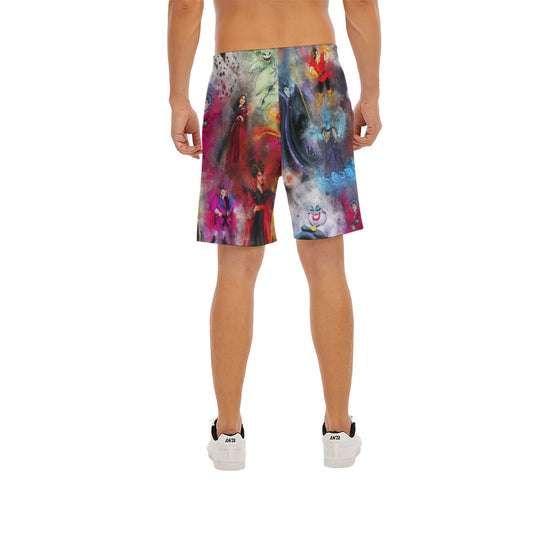 Watercolor Wicked Villains - Men’s Pocket Beach Shorts