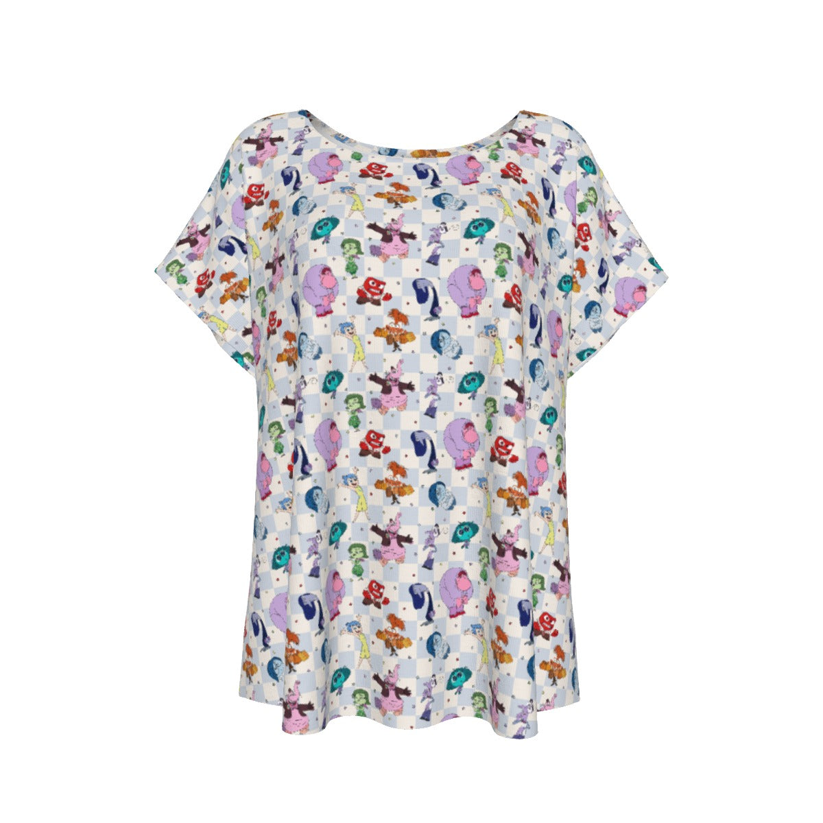 Blue Check Emotional Spectrum - Women’s Relaxed Fit Scoop Tee