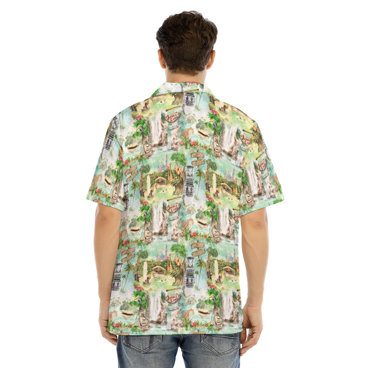Jungle River Cruise - Men's Hawaiian Button Up Shirt