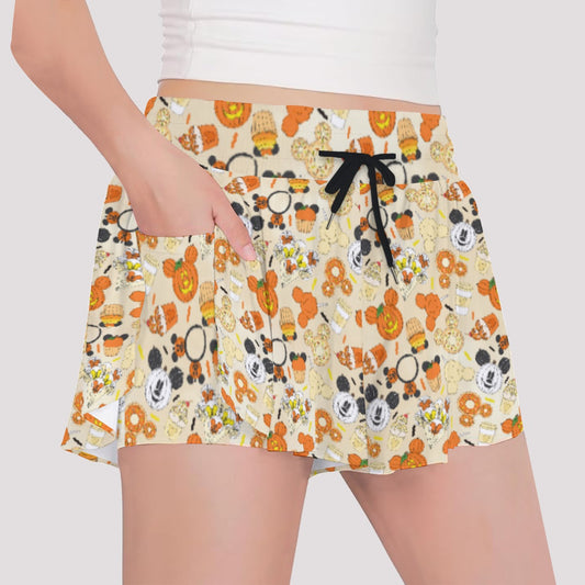 Halloween Snack Treats - Girls’ Flowy Pocket Shorts