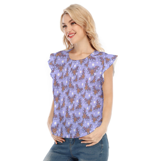 Blooming Bats - Women’s Flutter Sleeve Top