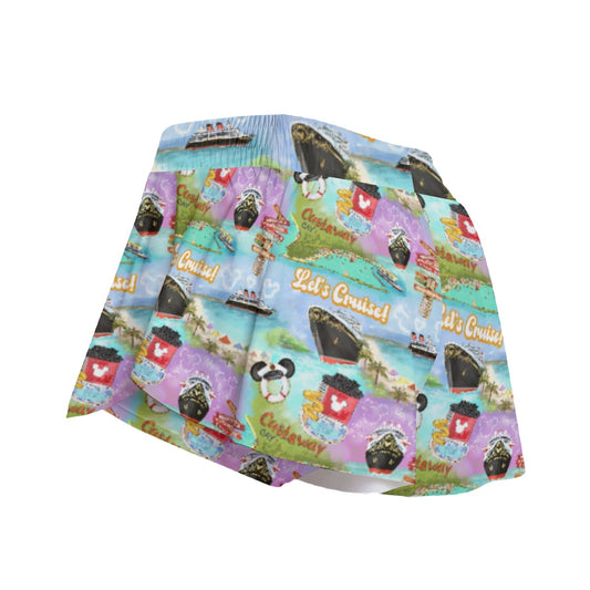 Tropical Castaway Island - Women's Flowy Pocket Shorts