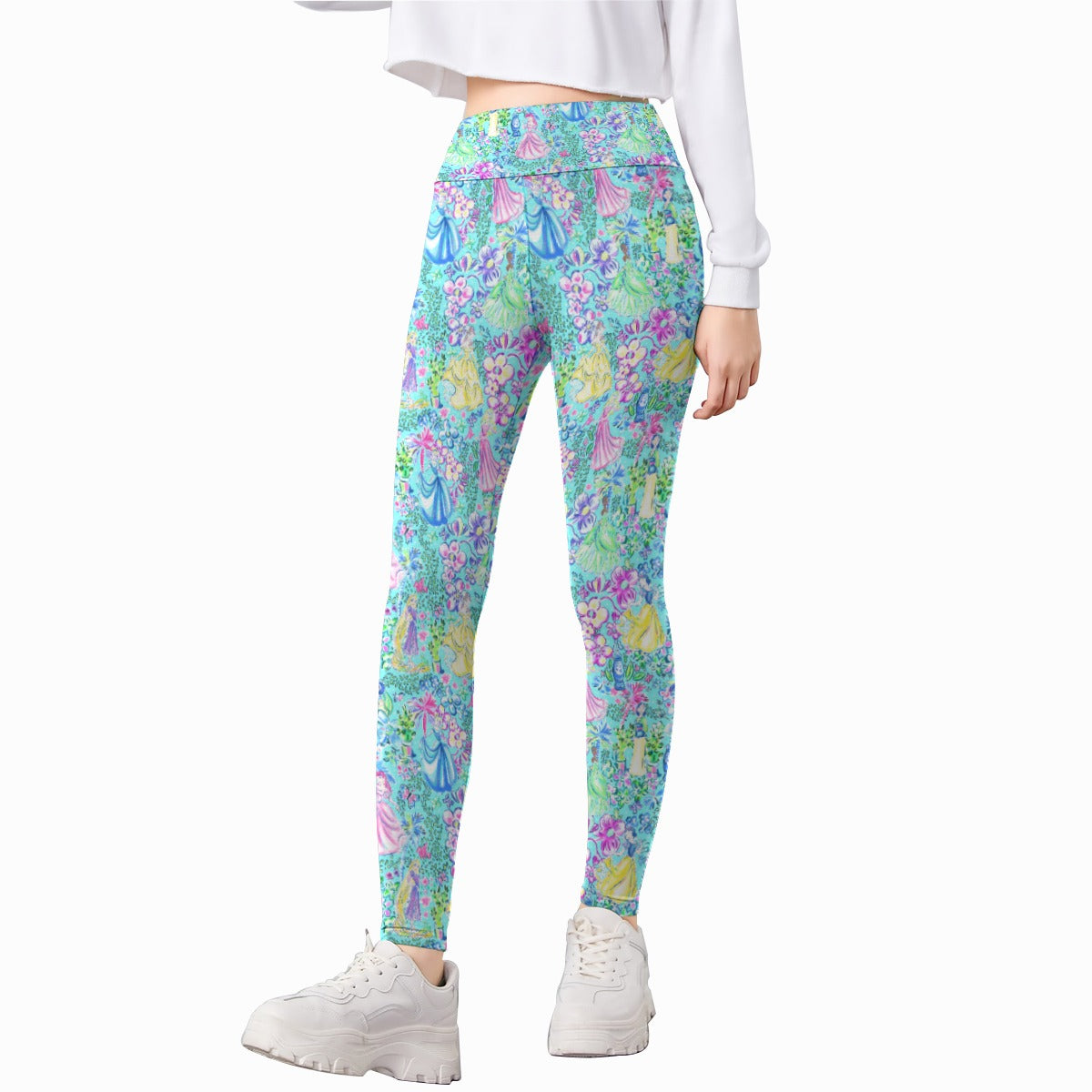 Bright Tropical Princess - Royal Garden Mashup - Kid's Leggings