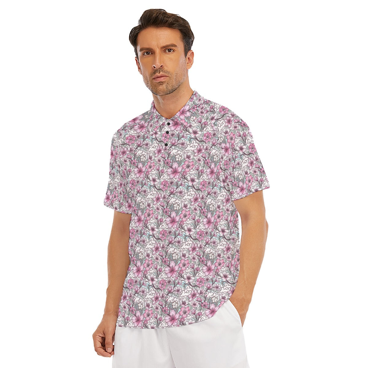 Fairytale Florals – Blossoms of Honor - Men's Polo Shirt