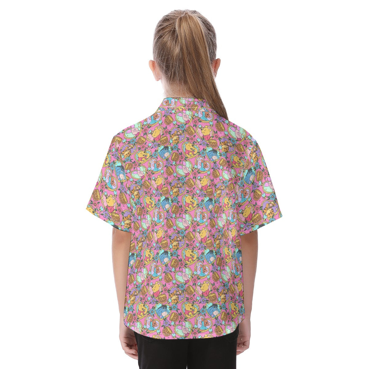 Tattoo Hearts Woodland Friendsends - Kid's Hawaiian Button Up Shirt
