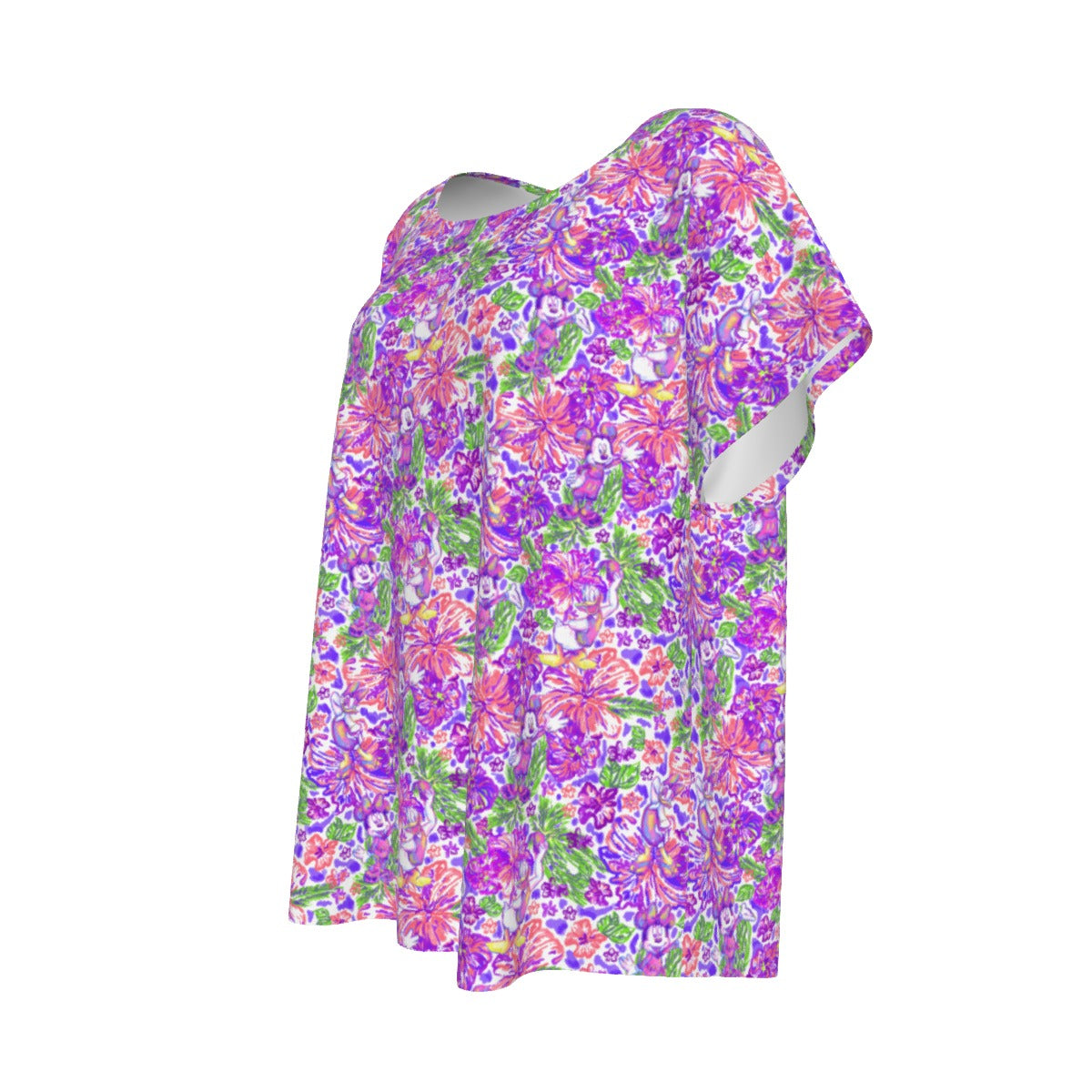 Tropical Splash Vibes - Iconic Crewends - Women’s Relaxed Fit Scoop Tee