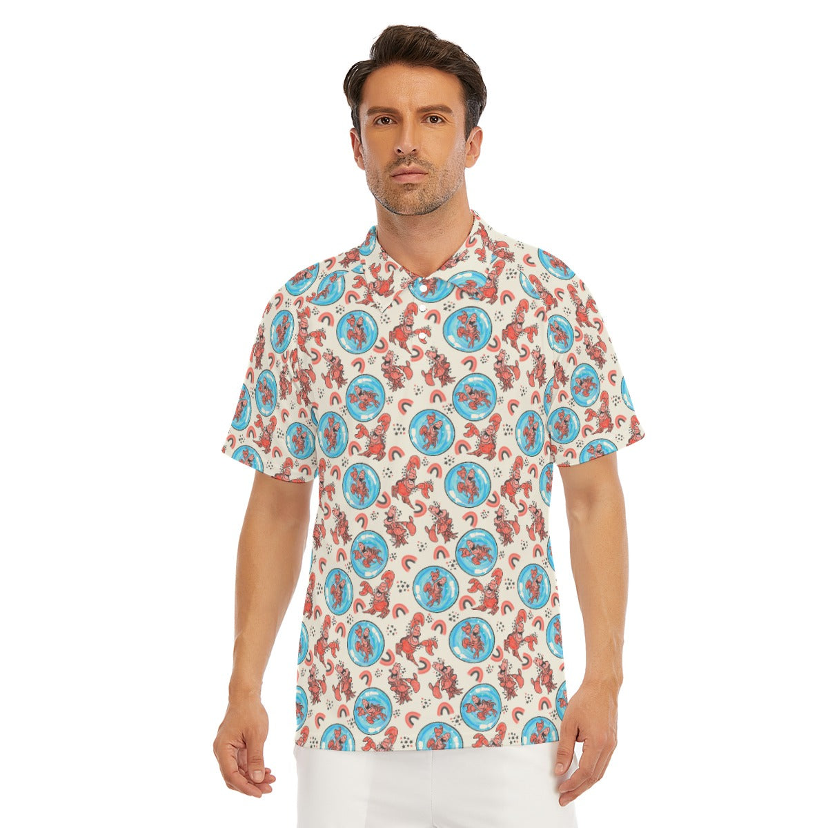 Joyful Crab by the Sea - Men's Polo Shirt