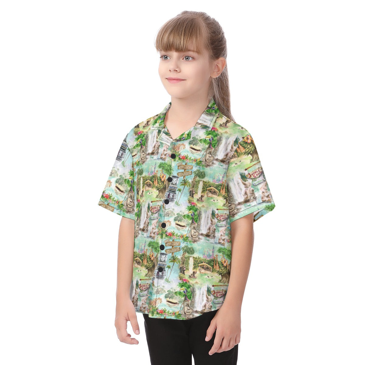 Jungle River Cruise - Kid's Hawaiian Button Up Shirt