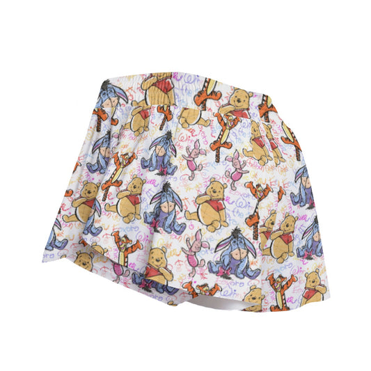 Beloved Forest Friends Sketch Autographs - Women's Flowy Pocket Shorts