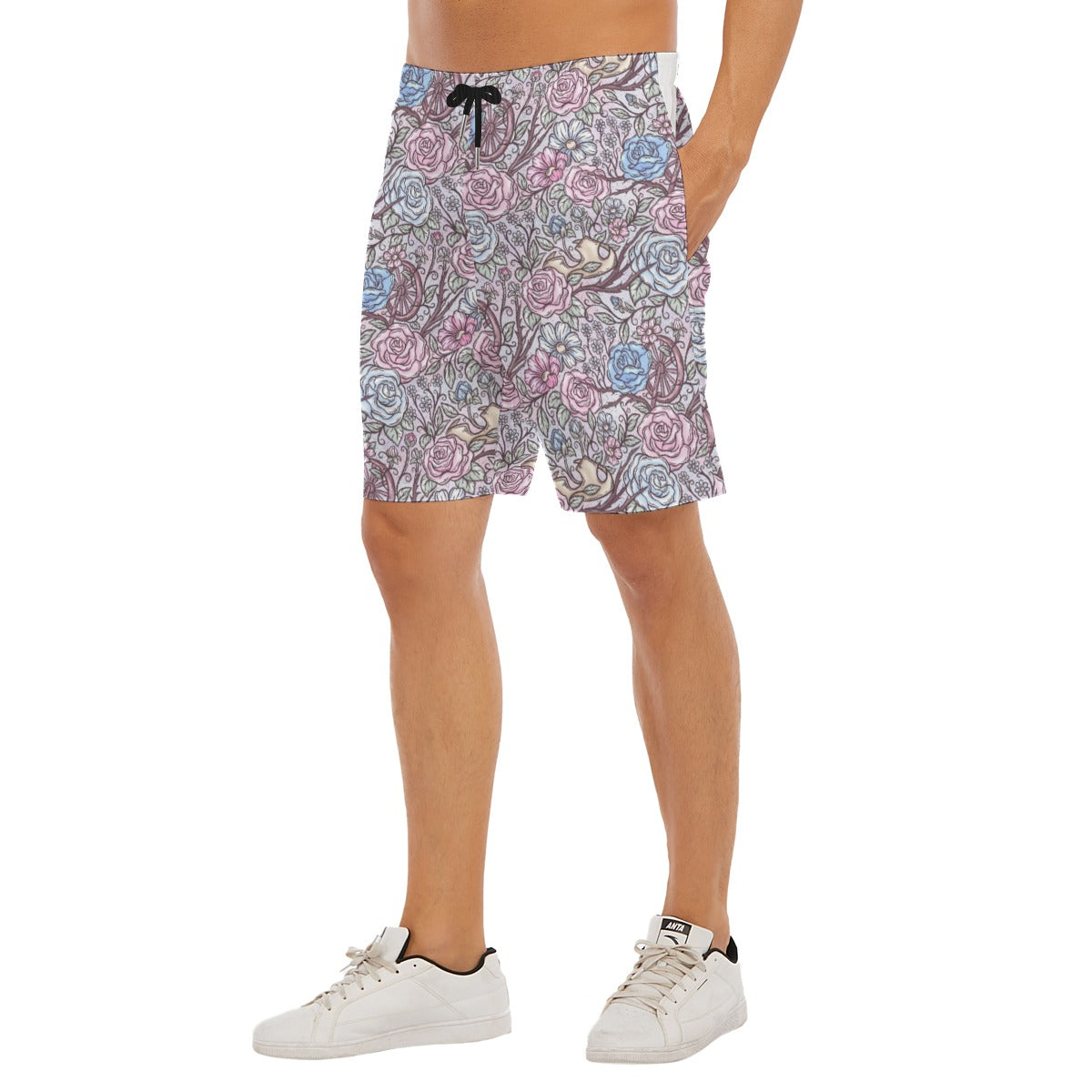 Fairytale Florals – Sleeping Enchantment - Men’s Pocket Beach Shorts