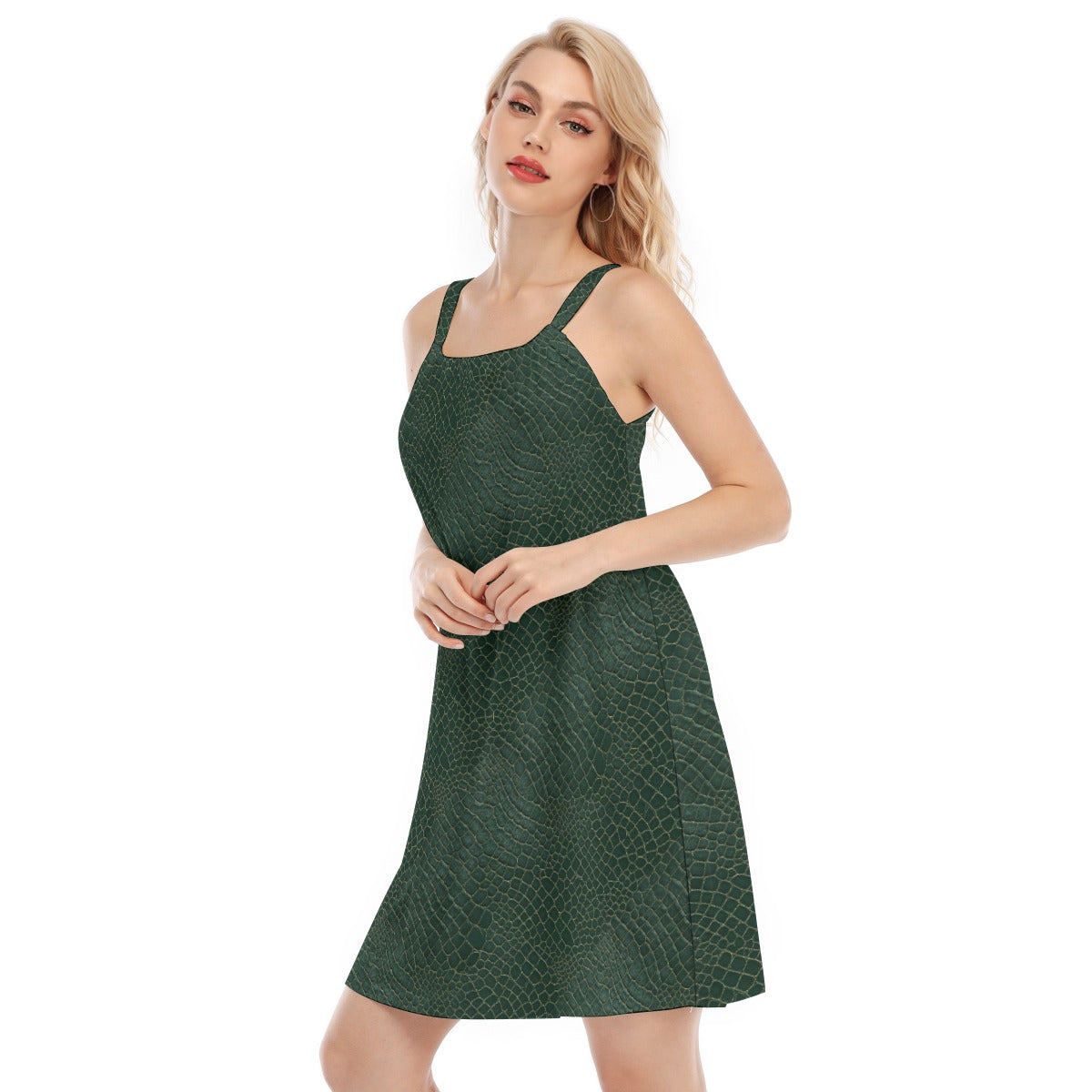Animal Print - Alligator - Women’s Adjustable Sundress
