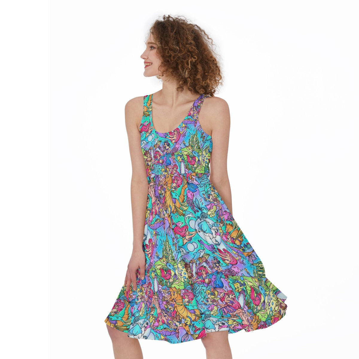 Under the Sea Storybook Scenes - Pocket Midi Skater Dress