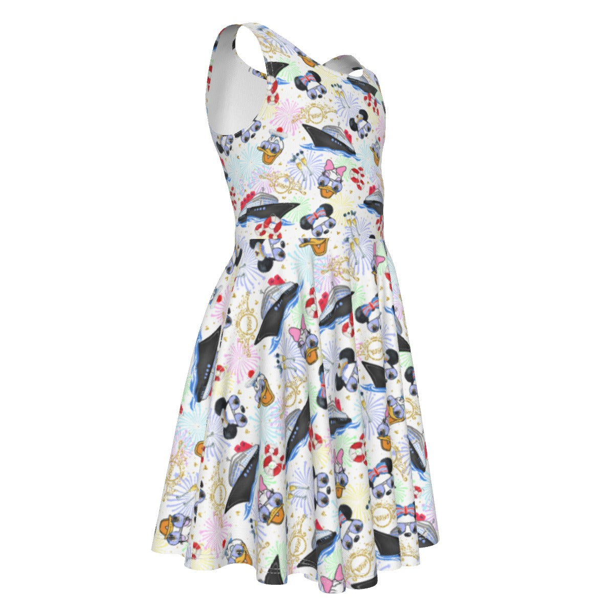 Wish Cruise Celebration - Kid's Sleeveless Skater Dress