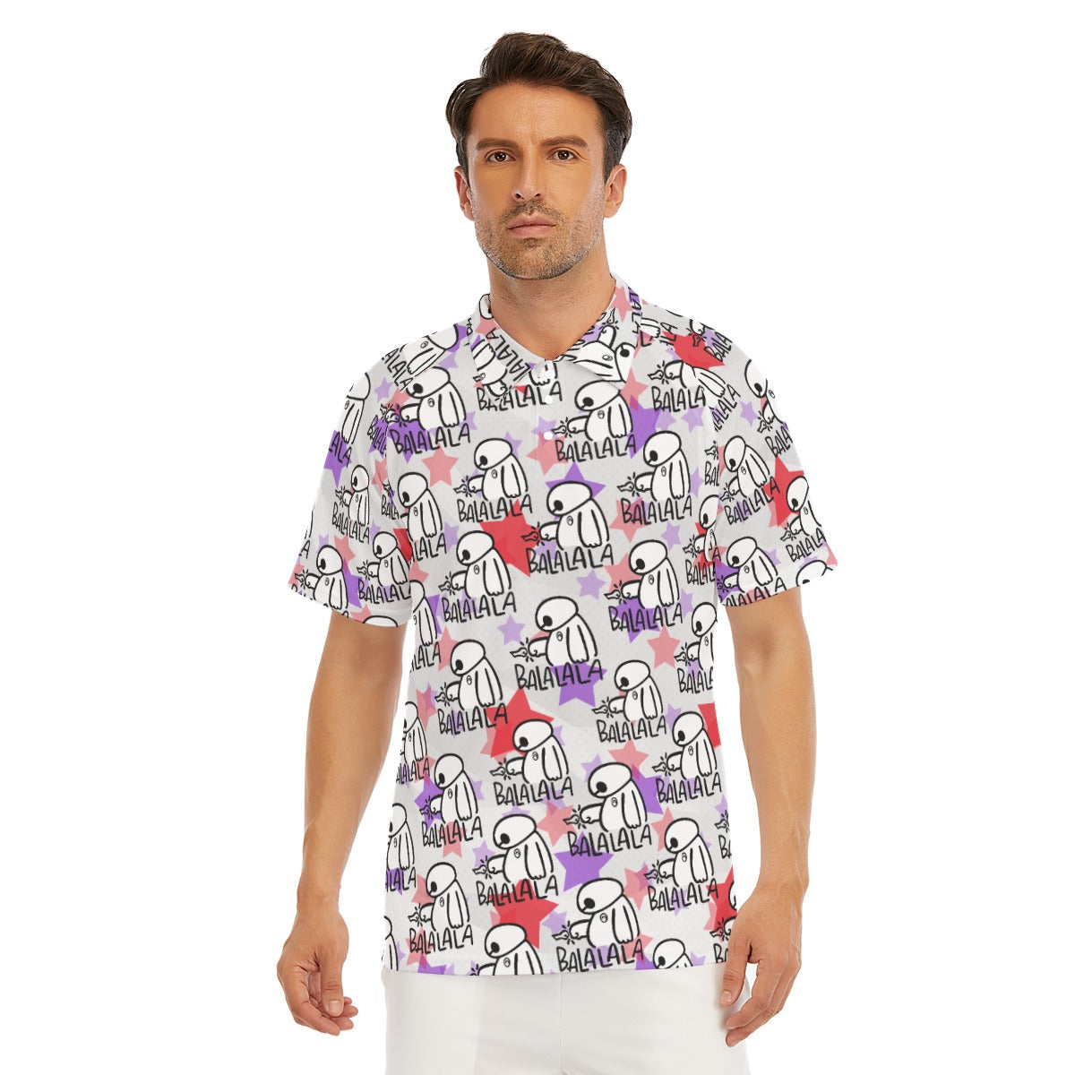 White Robot Balala - Men's Polo Shirt