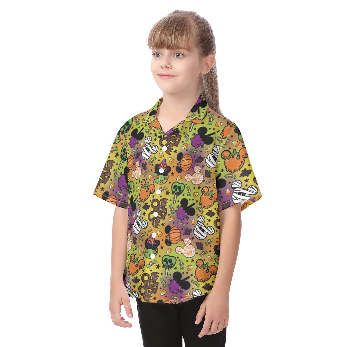 Monster Snacks Treats - Kid's Hawaiian Button Up Shirt
