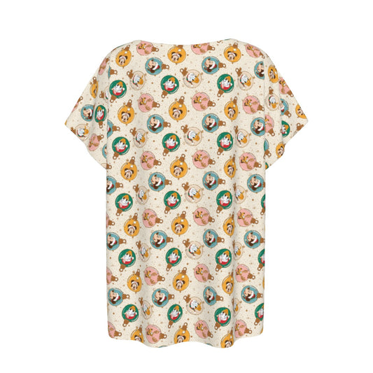 Golden Holiday Baubles - Women’s Relaxed Fit Scoop Tee