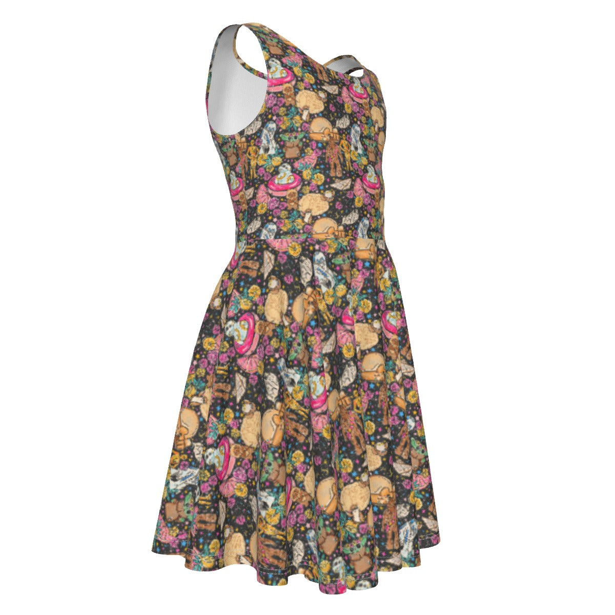 Tropical Space Squad - Kid's Sleeveless Skater Dress