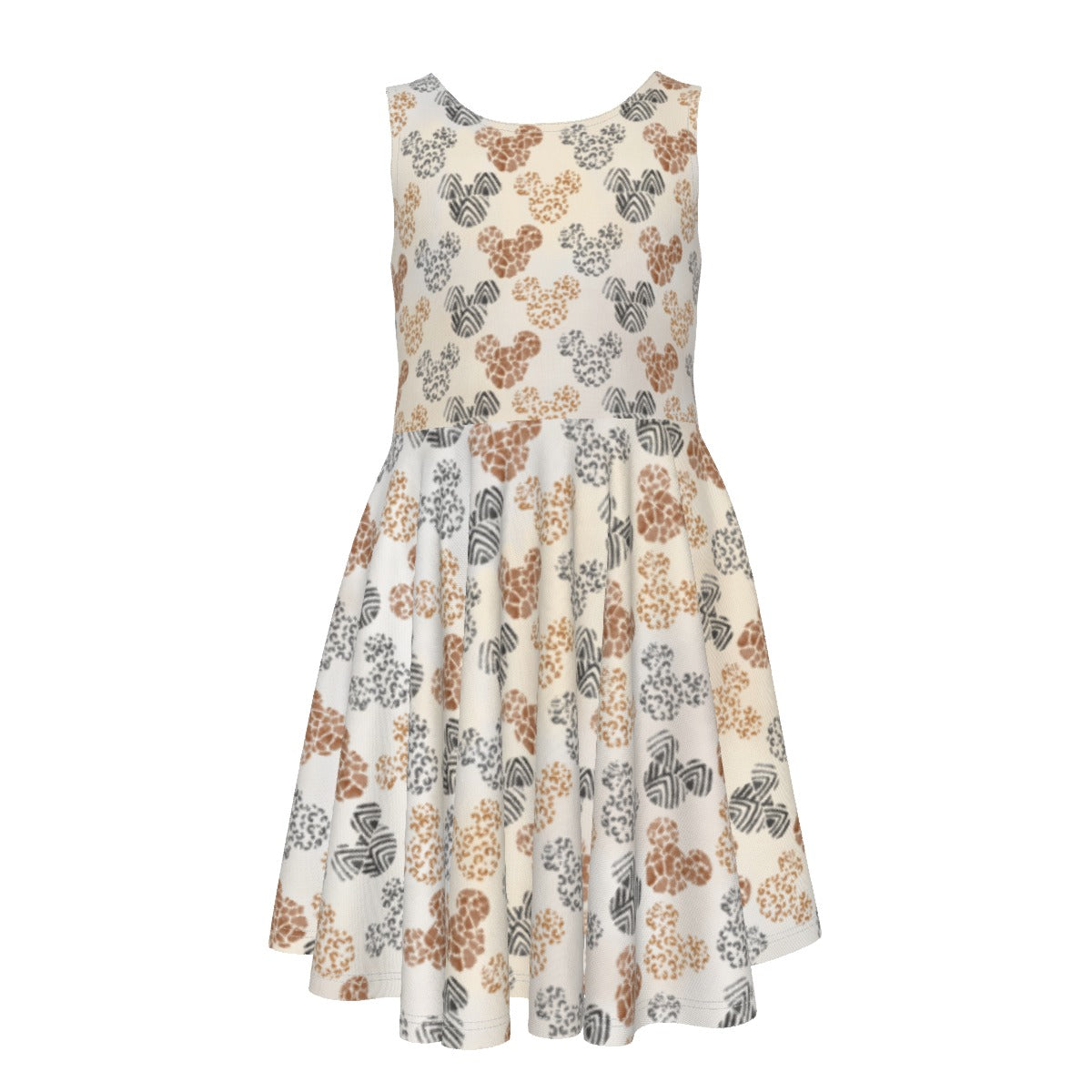 Safari Mouse Ears - Kid's Sleeveless Skater Dress