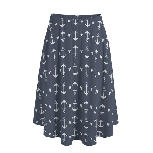 Anchors & Mouse Ears - Women’s Pocket Midi Skirt
