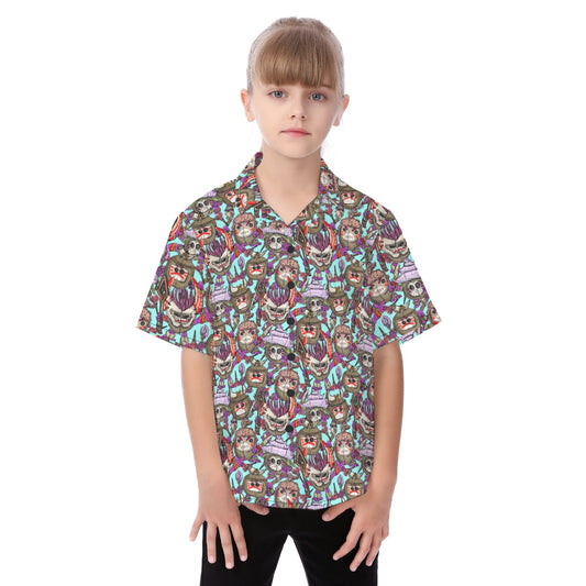 Island Coconut Pirates - Kid's Hawaiian Button Up Shirt