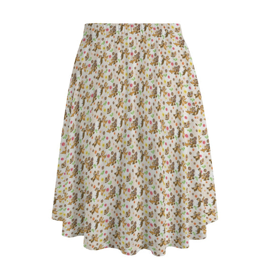 Cheeky Chipmunk Duo - Women’s Pocket Midi Skirt