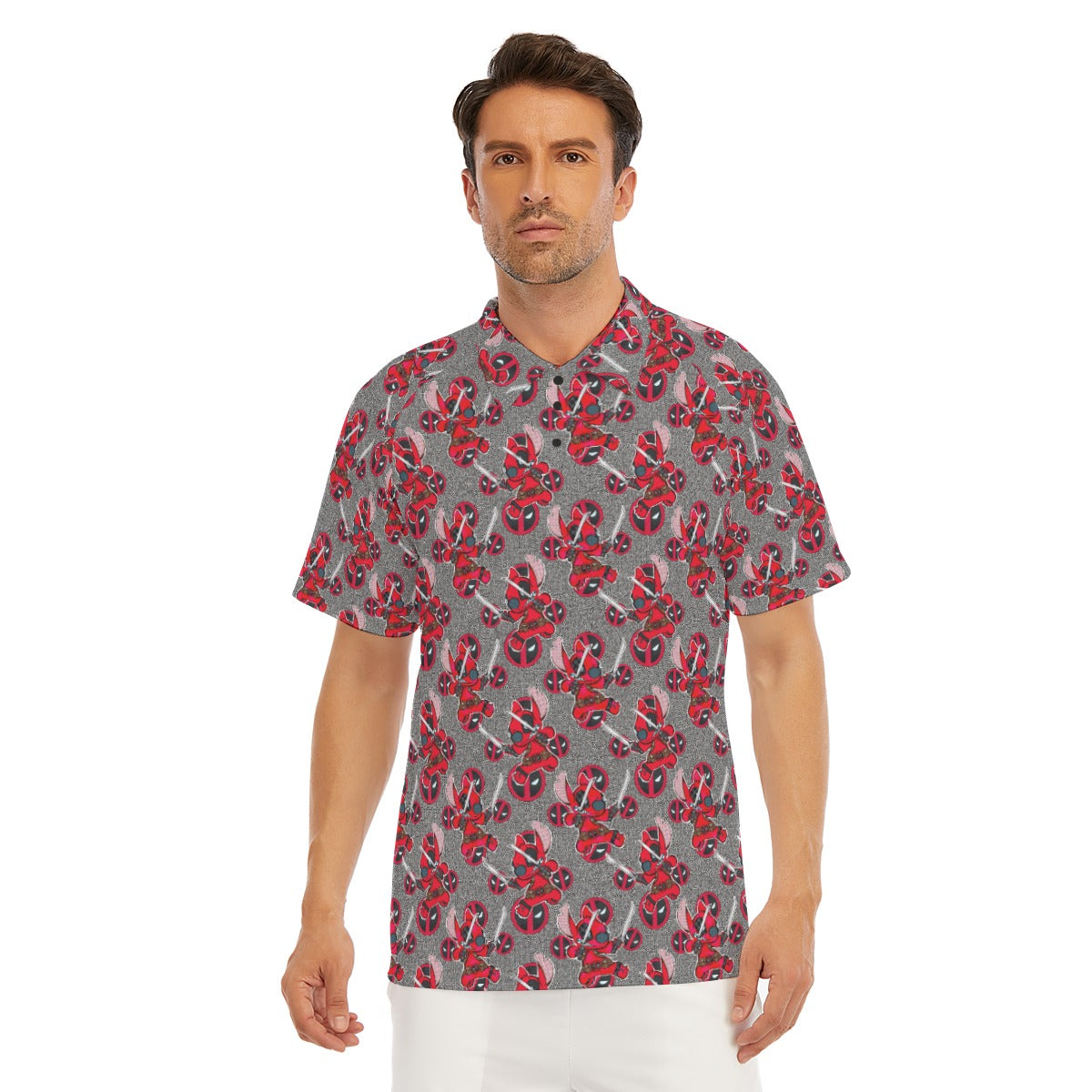 Superhero Stitch - Red Masked Hero - Men's Polo Shirt
