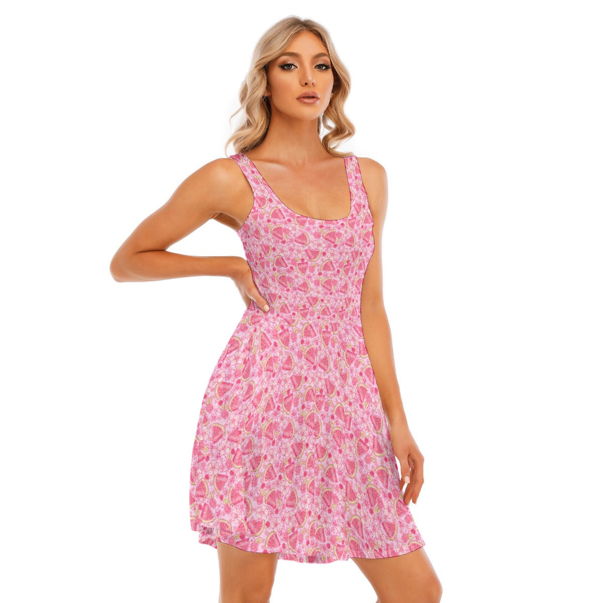 Summer Fruits - Watermelon - Women's Sleeveless Pocket Skater Dress