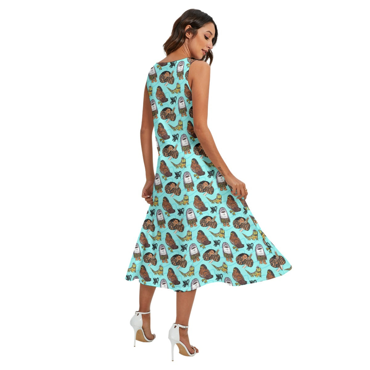 Shapeshifting Island Hero - Women’s Diagonal Pocket Midi Dress