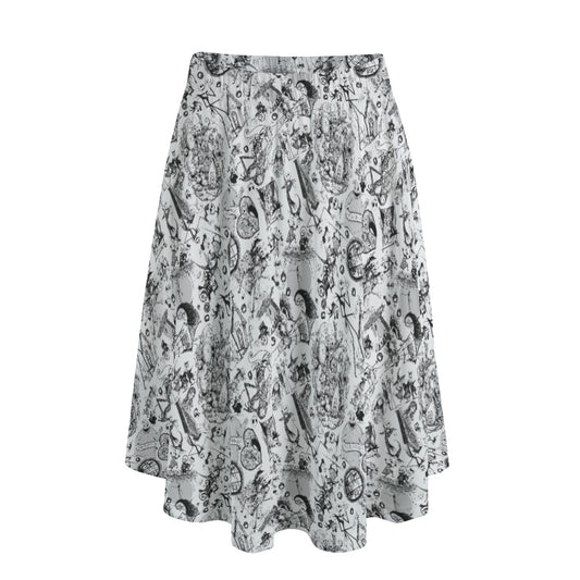Nightmare Halloween Sketches - Women’s Pocket Midi Skirt