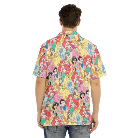 Royal Princess Sketches - Men's Hawaiian Button Up Shirt