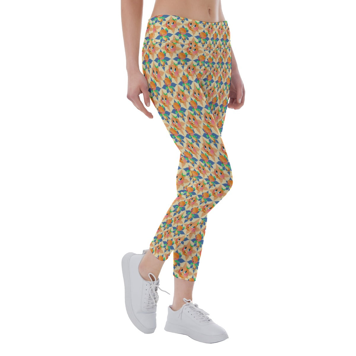 Retro Citrus Play - Women's Yoga Leggings