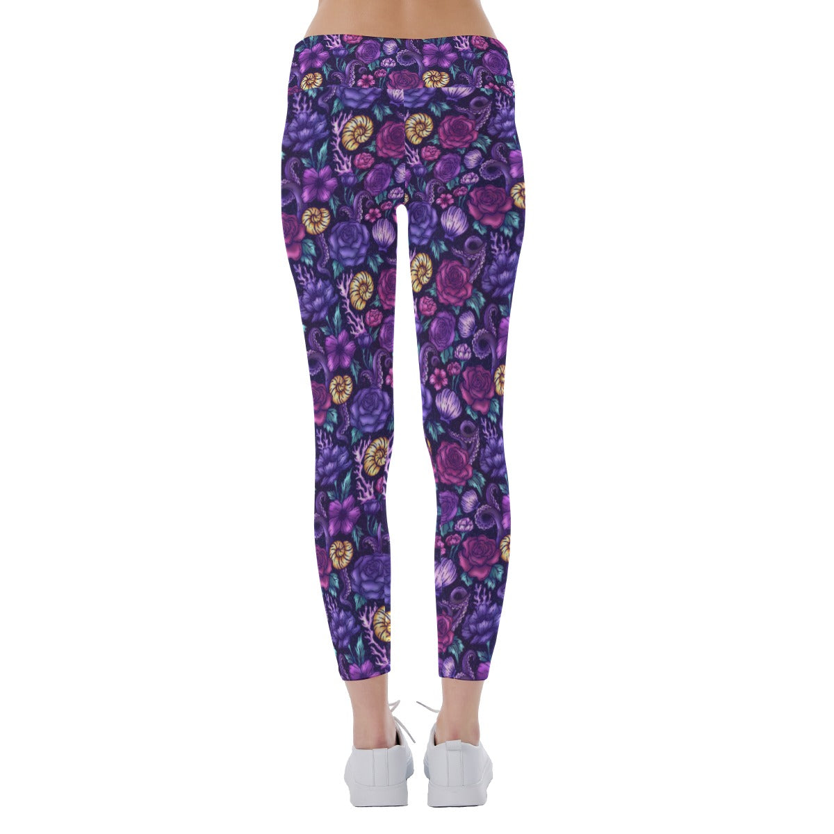 Fairytale Florals – Dark Sea Witch - Women's Yoga Leggings