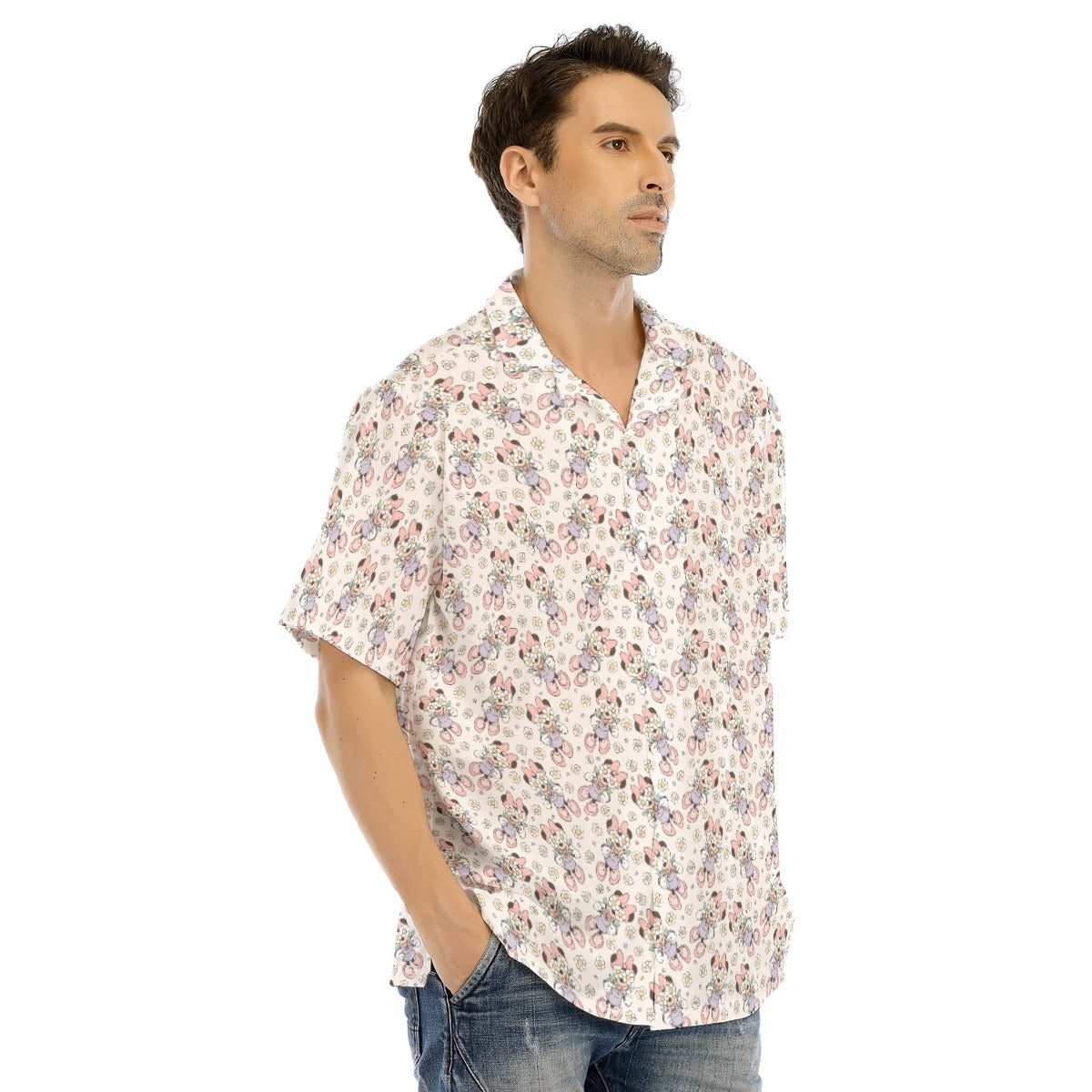 Daisy Crown Delight - Men's Hawaiian Button Up Shirt
