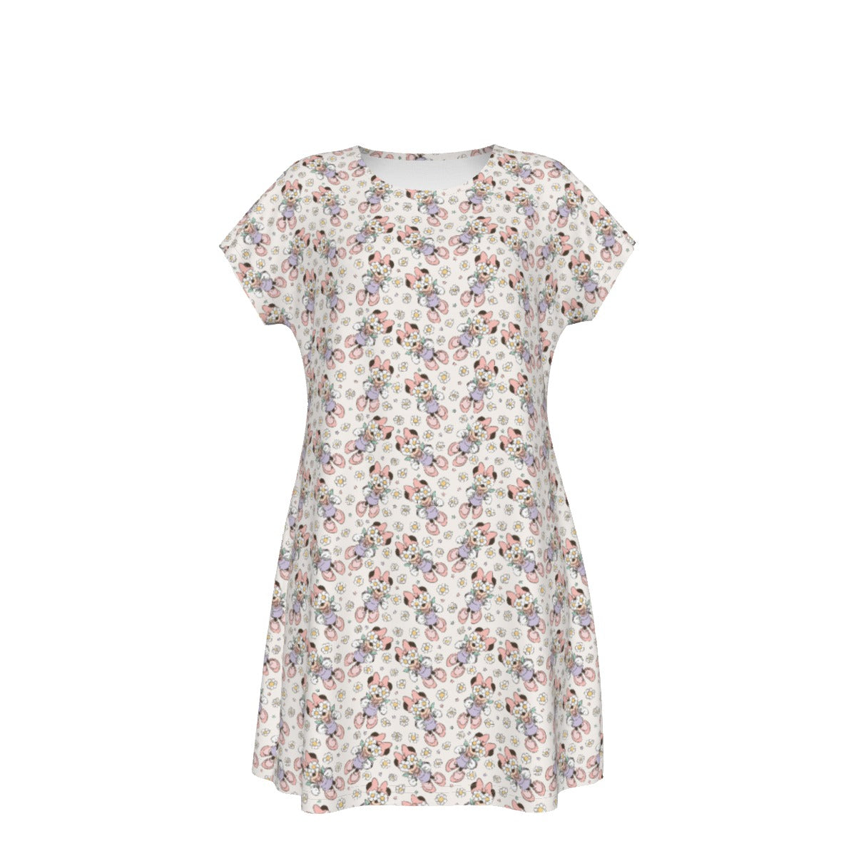 Daisy Crown Delight - Women's T-Shirt Dress