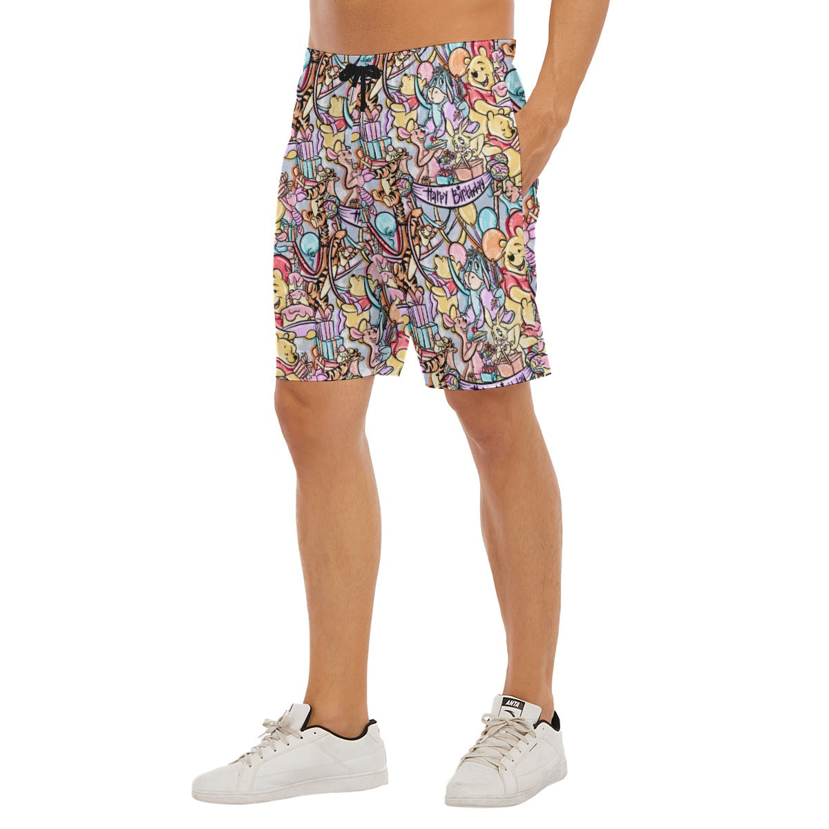 Pooh Birthday Party - Men’s Pocket Beach Shorts