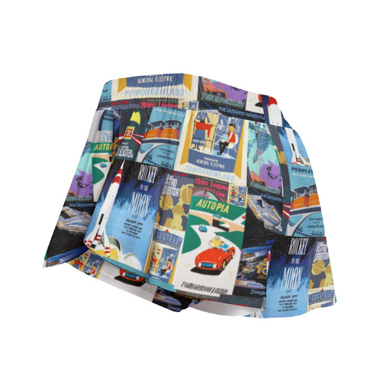 Vintage Tomorrow Ride Posters - Women's Flowy Pocket Shorts