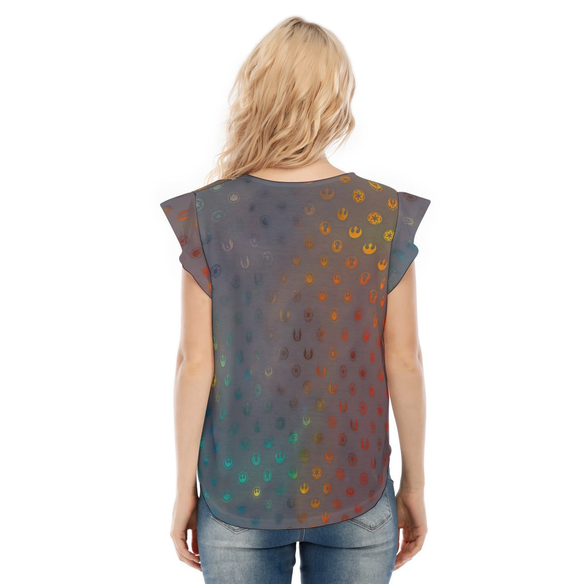 Galaxy Far Away - Women’s Flutter Sleeve Top