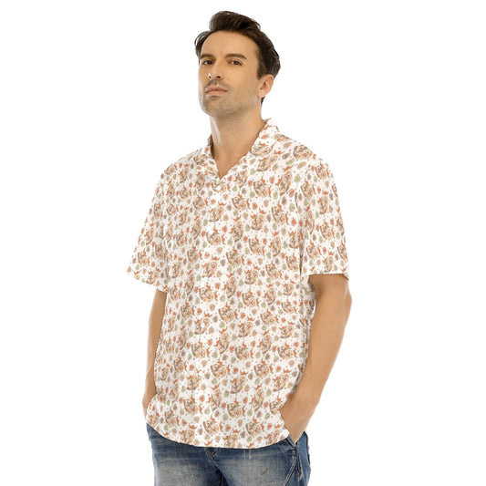 Holiday Mischief Duo - Men's Hawaiian Button Up Shirt