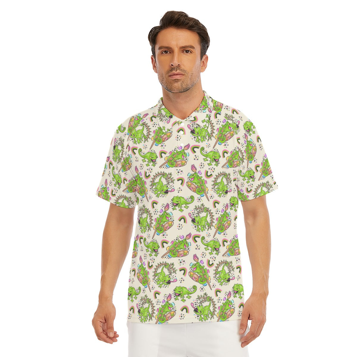 Colorful Chameleon Splash - Men's Polo Shirt
