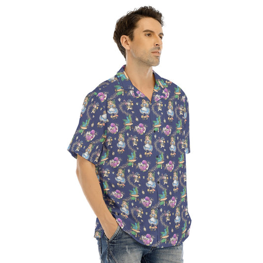 Whimsical Enchanted Forest - Men's Hawaiian Button Up Shirt