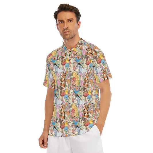 Sketched Hundred Acre Crew - Men's Polo Shirt