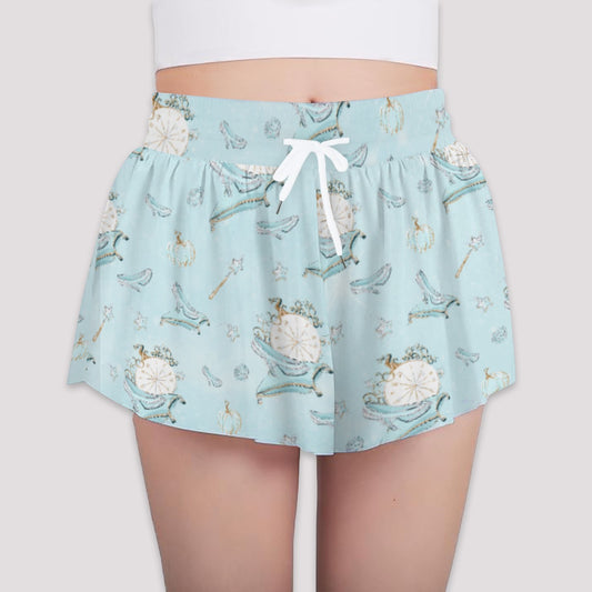 Enchanted Glass Slipper - Girls’ Flowy Pocket Shorts