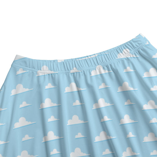 Andy’s Room Clouds - Women’s Pocket Midi Skirt