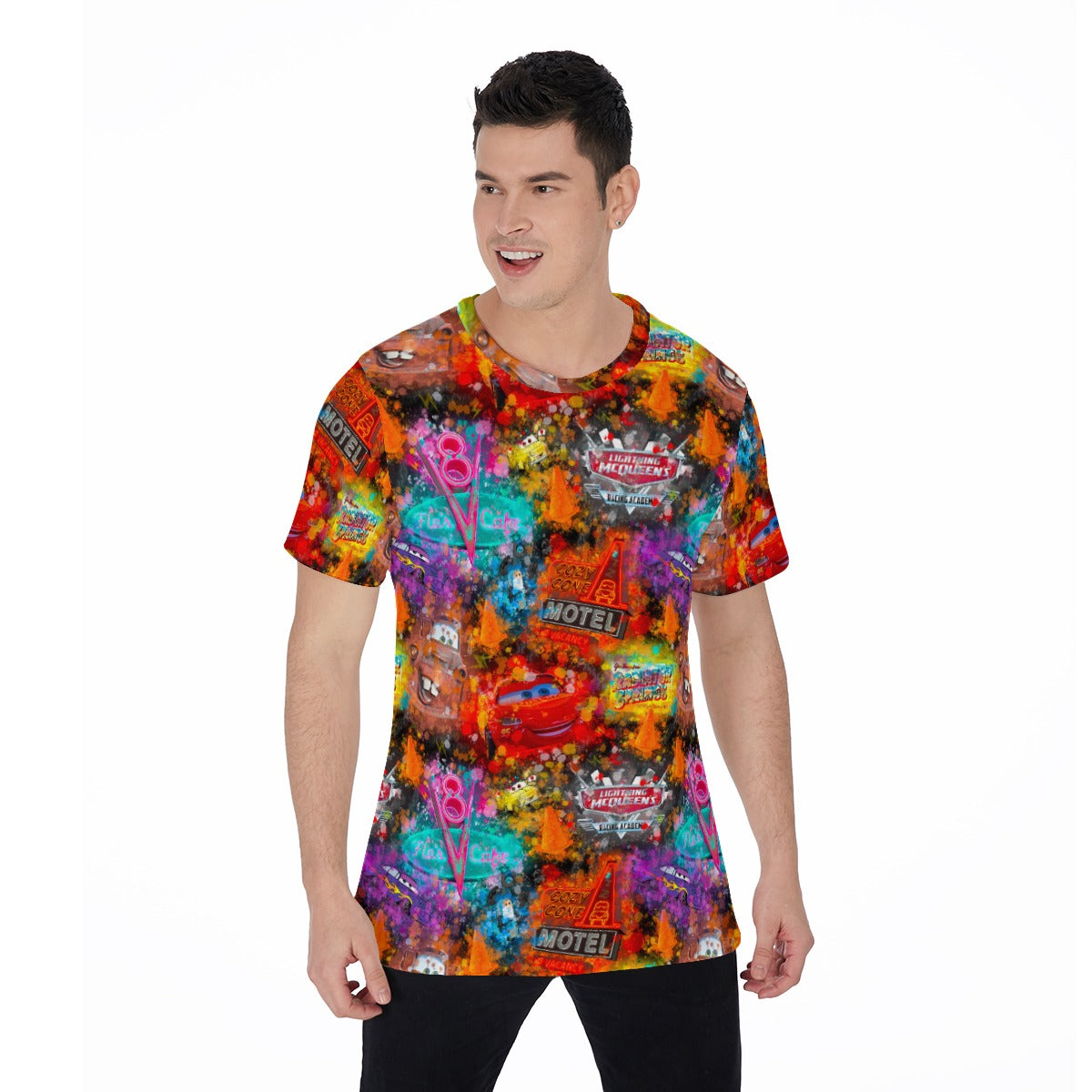 Watercolor Racing Adventure - Men's Short Sleeve T-Shirt